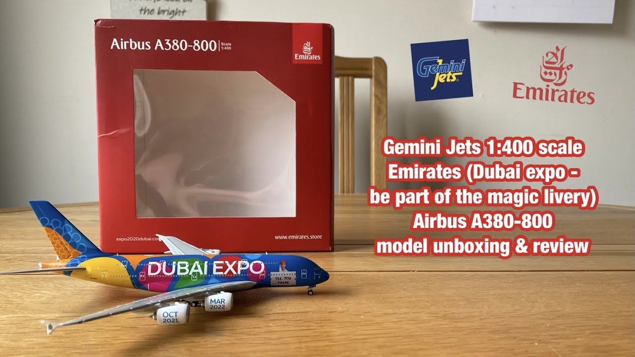 Gemini Jets 1:400 Emirates (Be part of the magic livery) Airbus A380 model unboxing & review