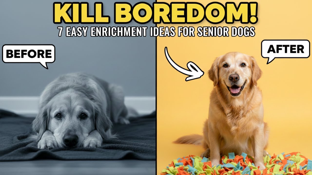 BORED SENIOR DOG? 7 Low-Impact Enrichment Ideas You Can Do TODAY! |Easy Brain Games for Elderly Dogs