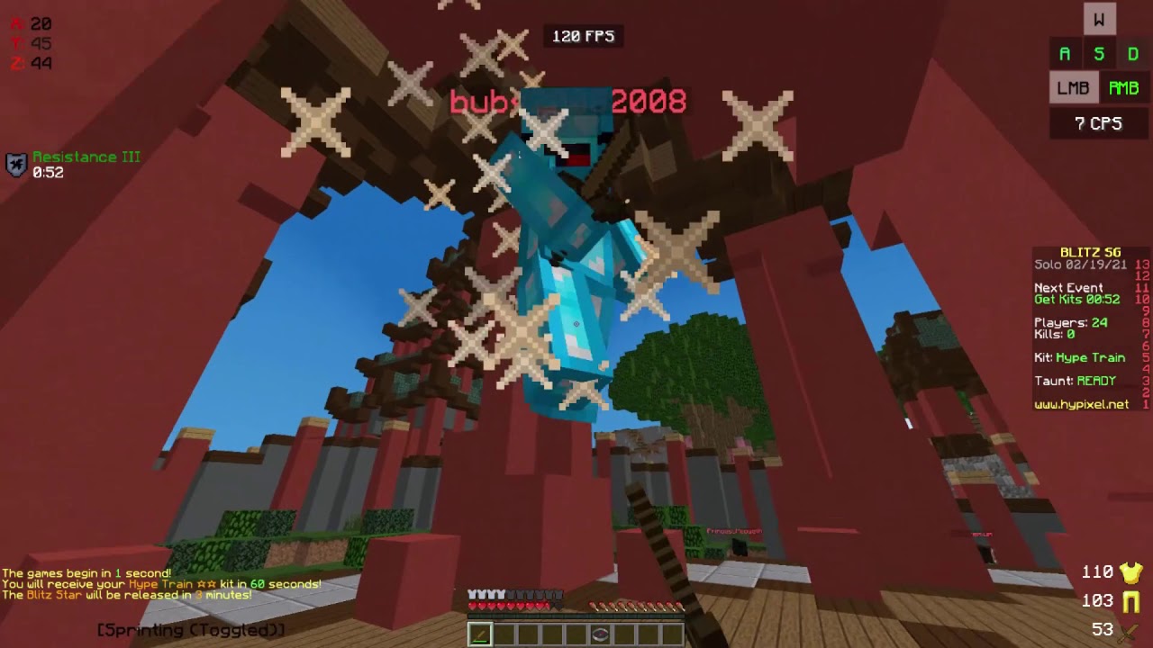 Getting NASTY WEAPONS with HYPE TRAIN PRESTIGE TWO - Hypixel Blitz Survival Games