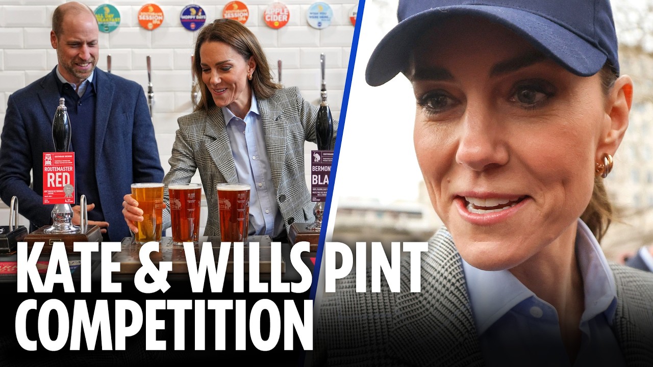Prince & Princess of Wales compete to pull best pint and take selfies with fans whilst being heckled