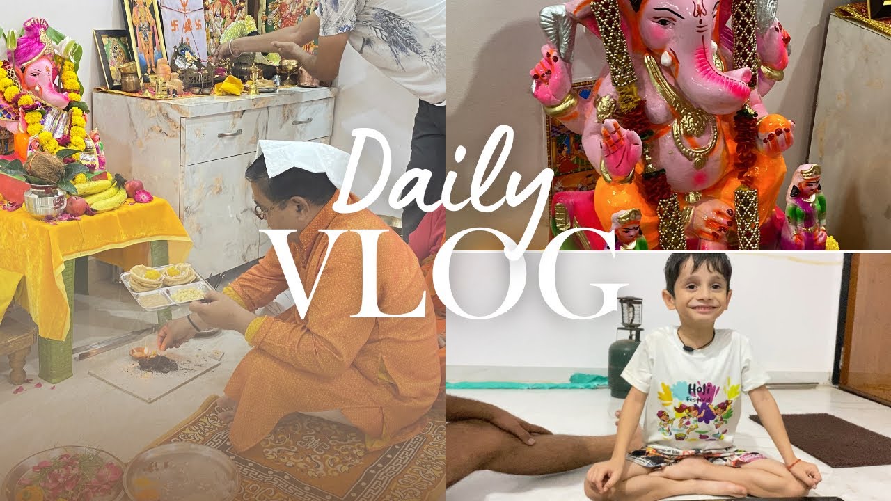 Bada family vlogs welcome Ganesh ji 😊❤️🙏🏻