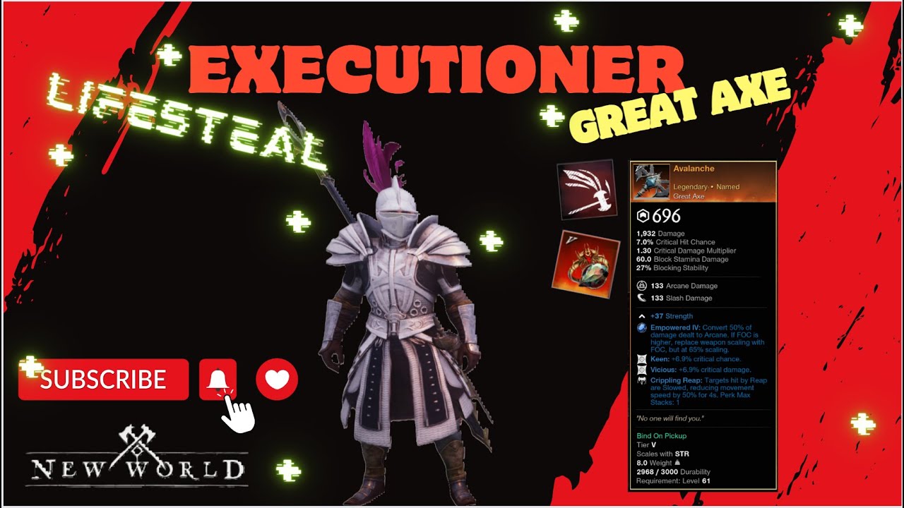Great Axe Life Steal Executions ( BloodDrinker New World PVP ) Season 4
