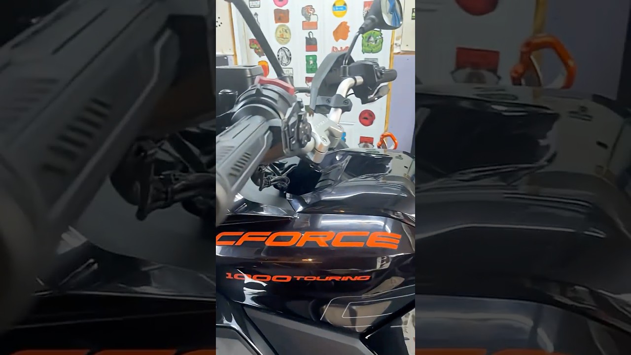 Cfmoto Heated grips and thumb install for 
