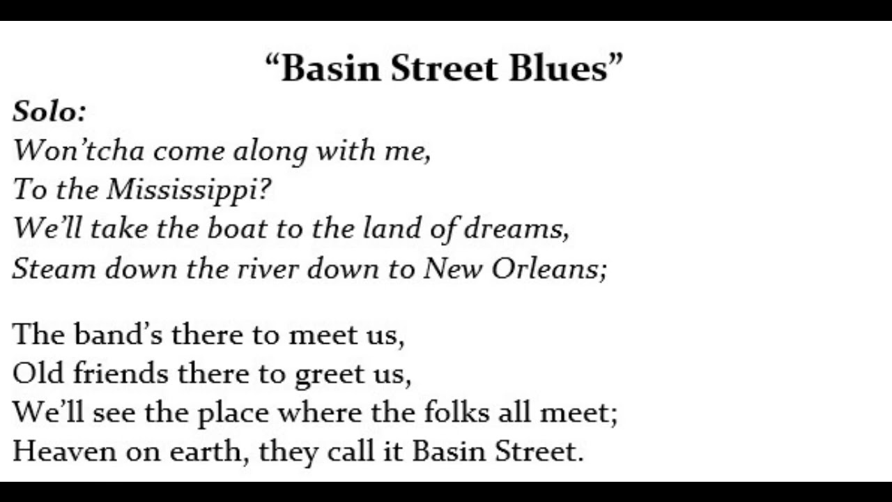 2  Basin Street Blues Lyric Video