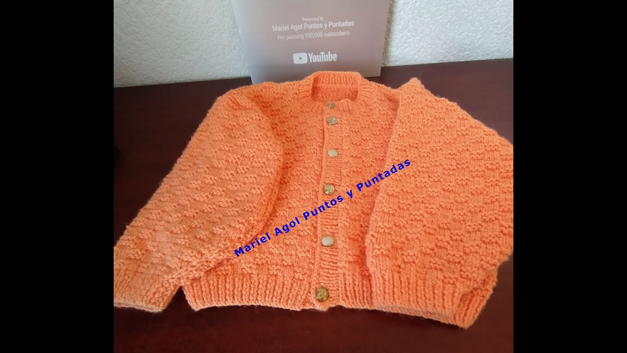 Suéter lindo, unisex, dos agujas, talla 6-8. Solo una vuelta #QuedateEnCasa