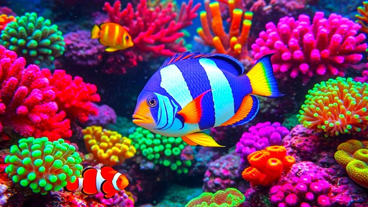 The Best 4K Aquarium - Dive Into The Mesmerizing Underwater Realm, Sea Jellyfish, Coral Reefs. #76