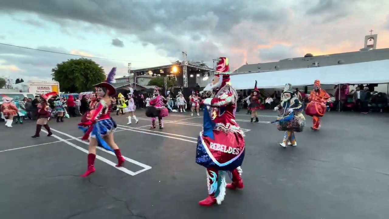 Cuadrilla Los Rebeldes, Carnaval de Tepatlaxco 2025, Los Angeles CA