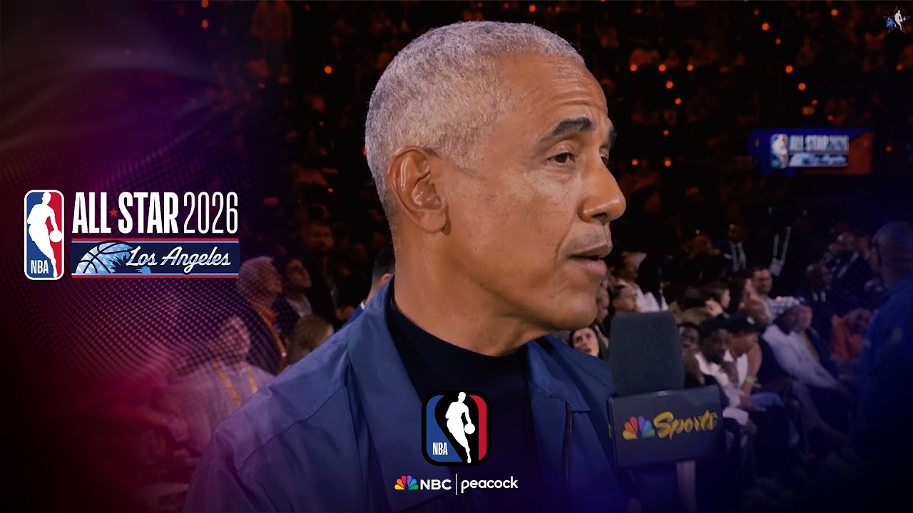 Former president Obama glad to see basketball becoming global | NBA All-Star Game | NBA on NBC