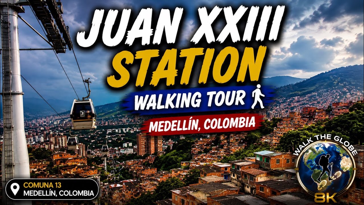 Juan XXIII Station Colombia : Walking Tour in Medellín's Comuna 13 with Epic Views 🌟 4K Tour