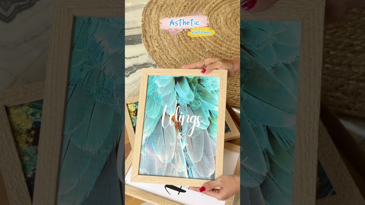 Unboxing Aesthetic Blue Wall Frames from Myntra | 