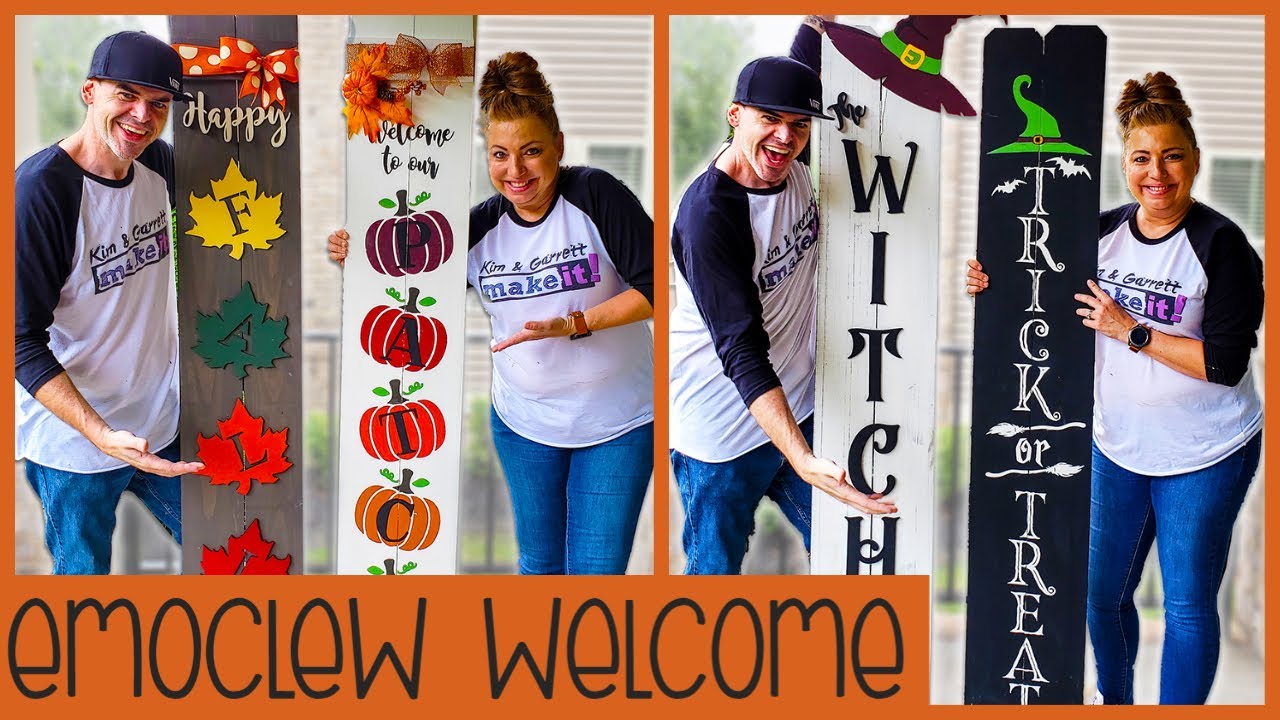 2 Easy DIY Fall Front Porch Welcome Sign with Changeable Seasons
