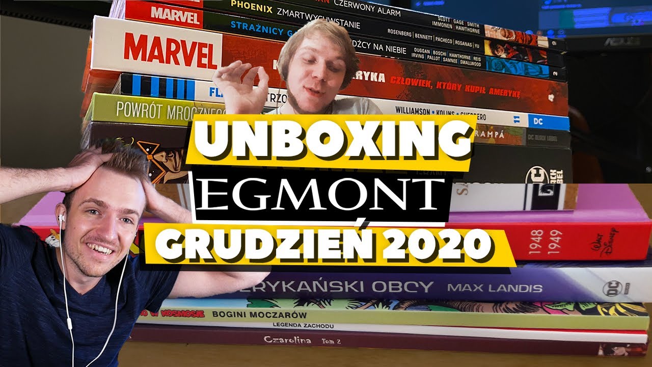 Unboxing grudniowych komiksów Egmontu - Marvel, DC i inne.
