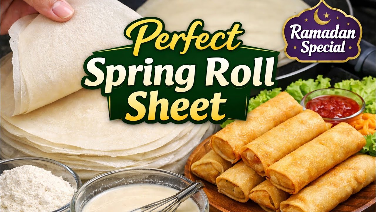 Spring Roll Sheet Ghar Par Kaise Banaye | Easy & Soft Patti | Iftar Special Bazar Spring Roll Patti