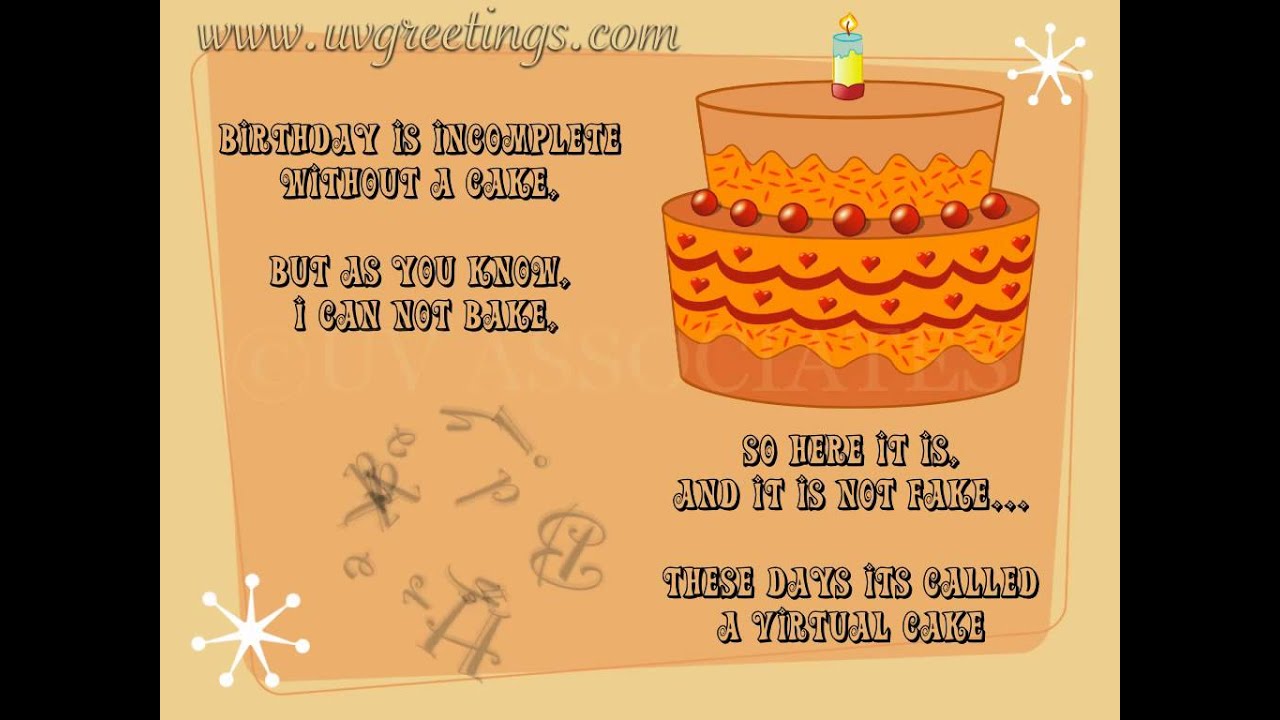 Birthday eCard Virtual Cake