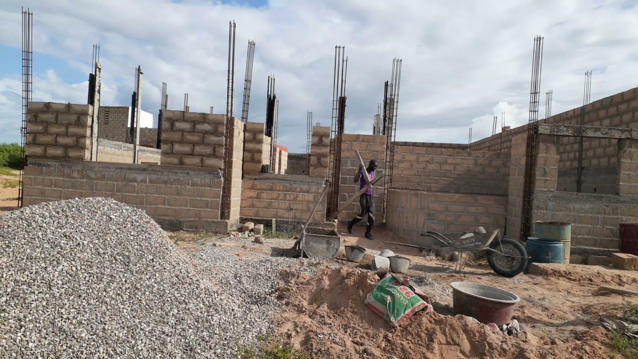 élévation d'une maison RDC avec @macons_du_senegal