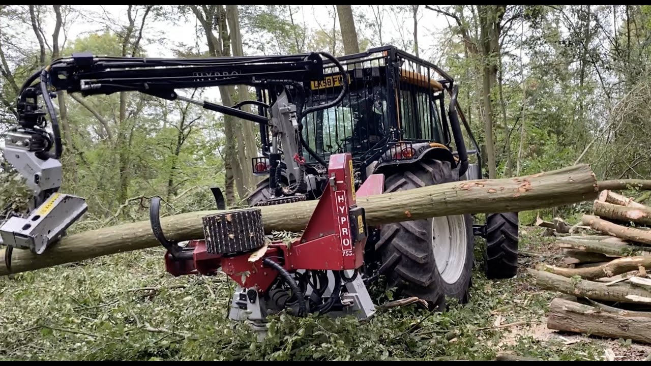 Hypro 755 + FG45 & Valtra N101 | Cutting Hardwood Coppice
