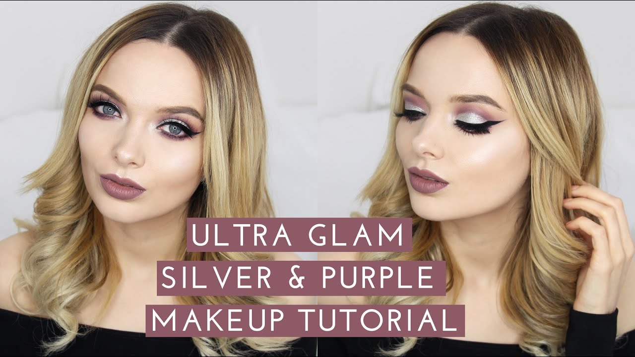 Glam Purple & Silver Cut Crease Makeup Tutorial // MyPaleSkin