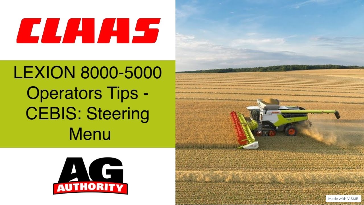 LEXION 8000-5000 Operators Tips - CEBIS: Steering Menu