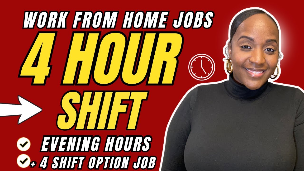 🙌🏾 SHORT 4 Hour Shift - Evening Hours + More Part Time Work From Home Jobs 2026