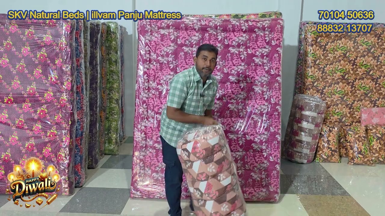 Ilavam panju mattress  ealavam panju bed  1+1 online shopping good Quality ilavam panju methai 