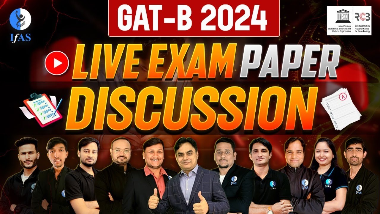 GAT-B 2024 Live Exam paper discussion | GAT-B Question Paper | GAT-B IFAS