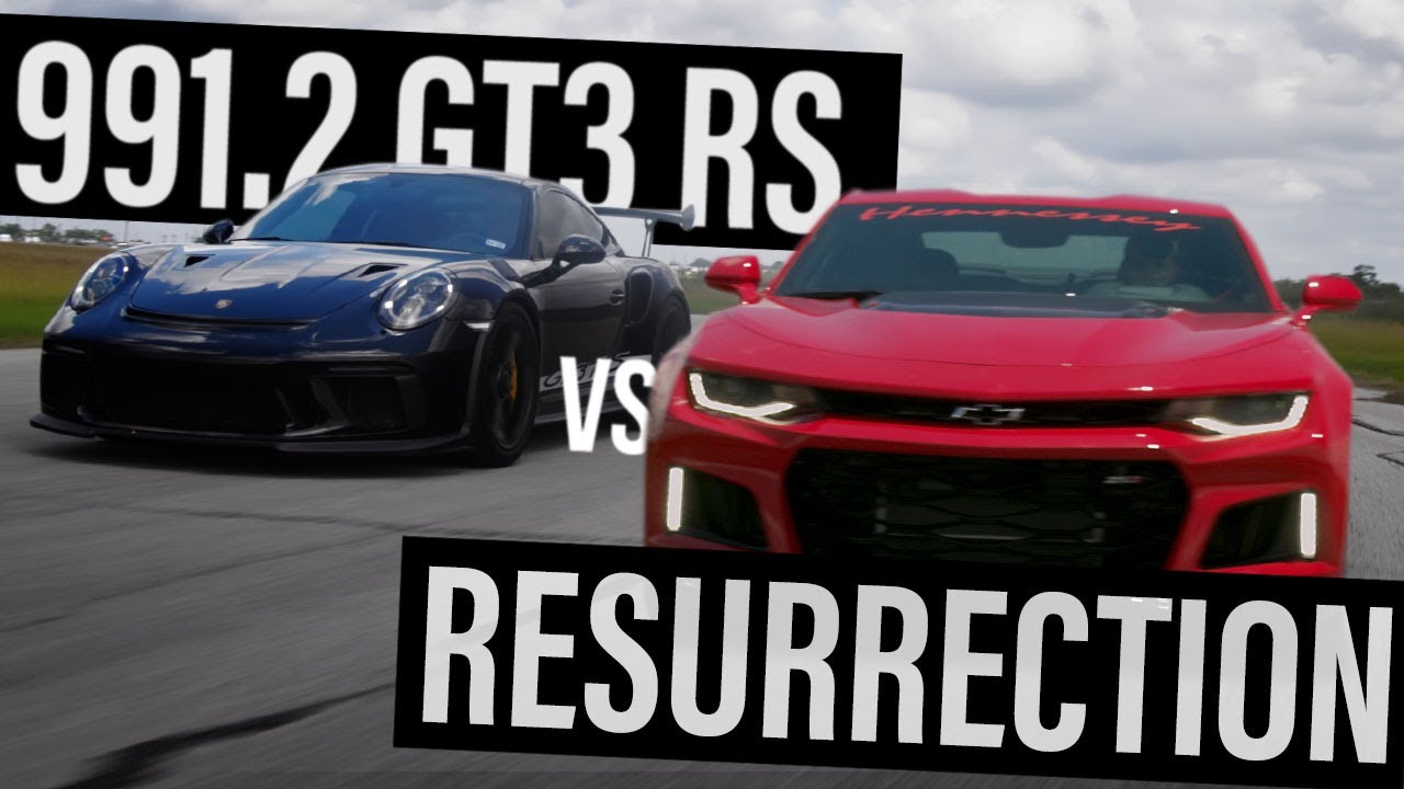 1200hp 'RESURRECTION' Camaro ZL1 vs. 991.2 Porsche GT3 RS | American Muscle vs. German Engineering