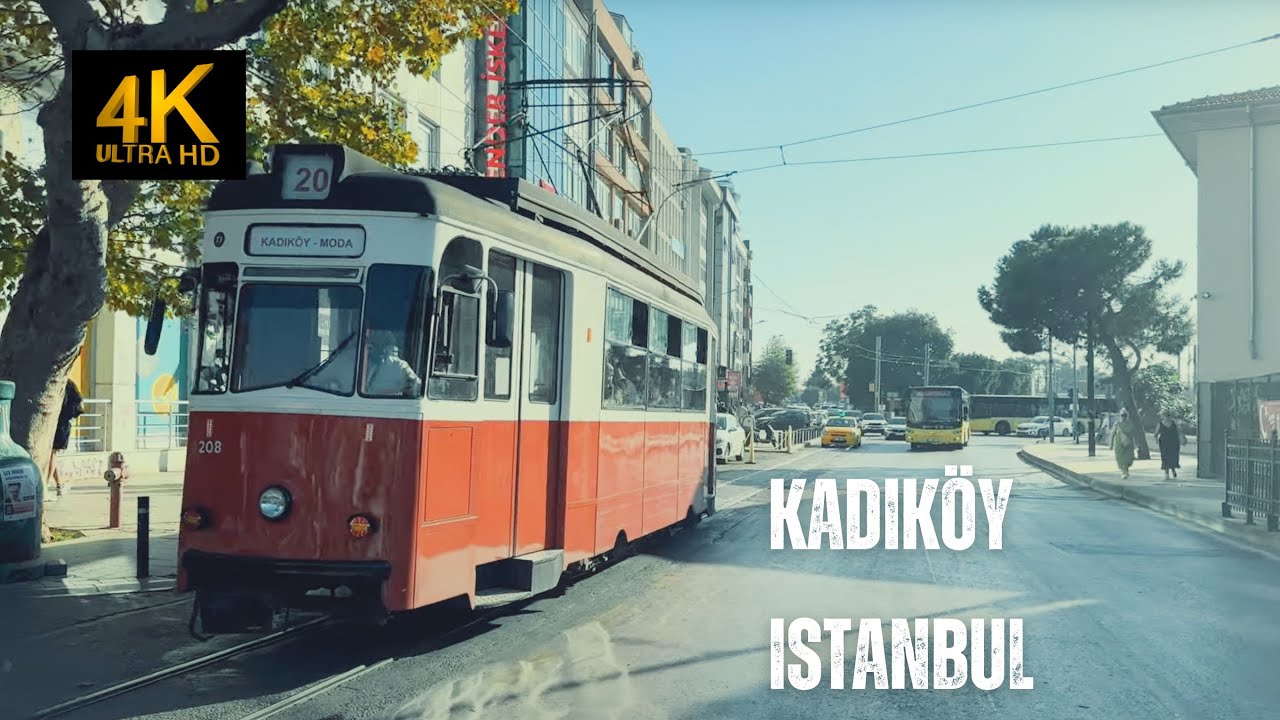 Kadıköy Istanbul Walking Tour at weekend 🇹🇷 | Bull Statue 🐂, Bazaar & Seaside | 4K 60FPS