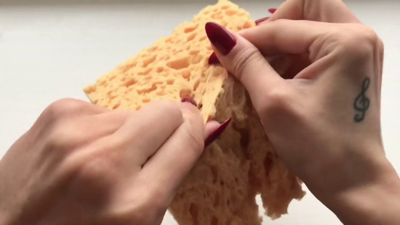 ASMR SPONGES | Dry ripping fizzy sponge | Sponge, destroy sounds