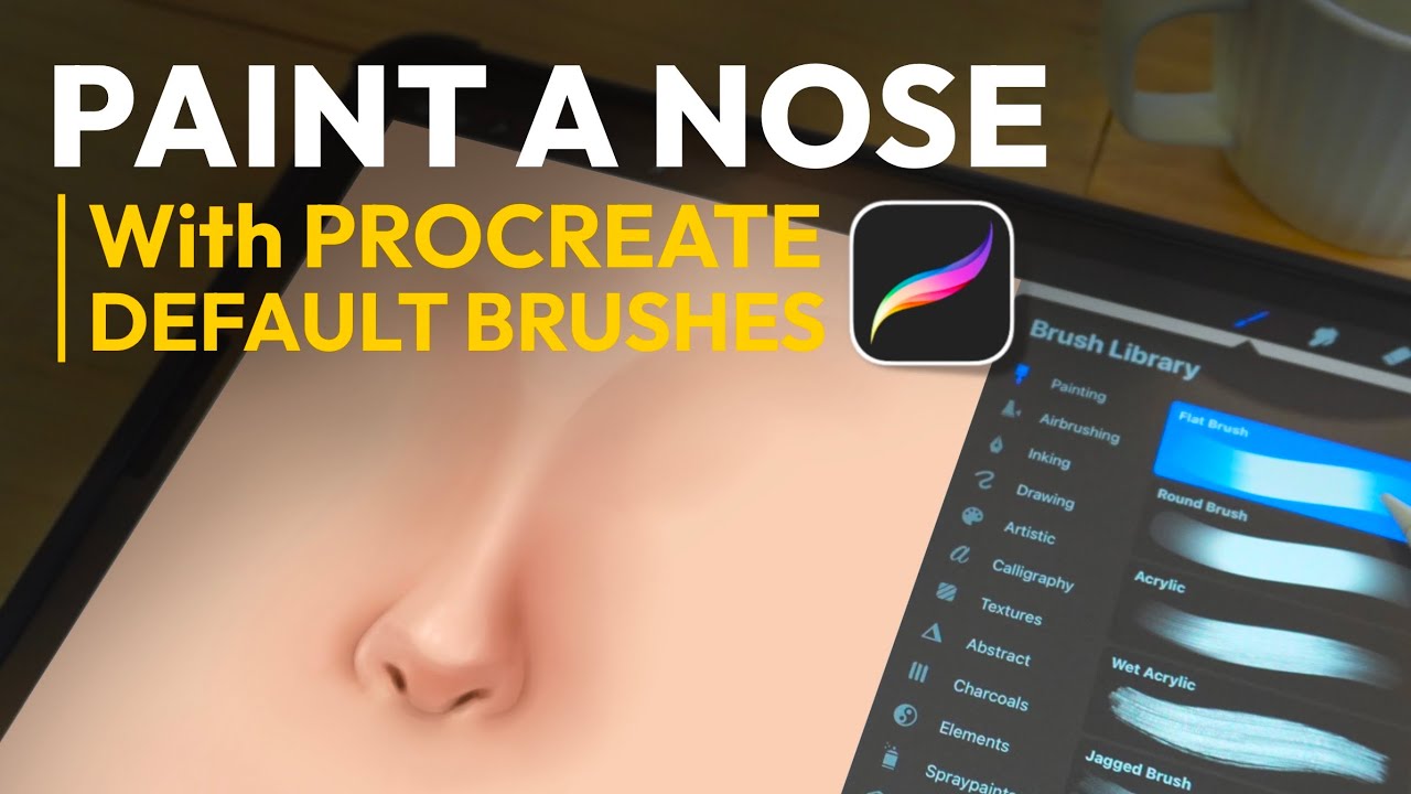 How to paint nose with Procreate default brushes