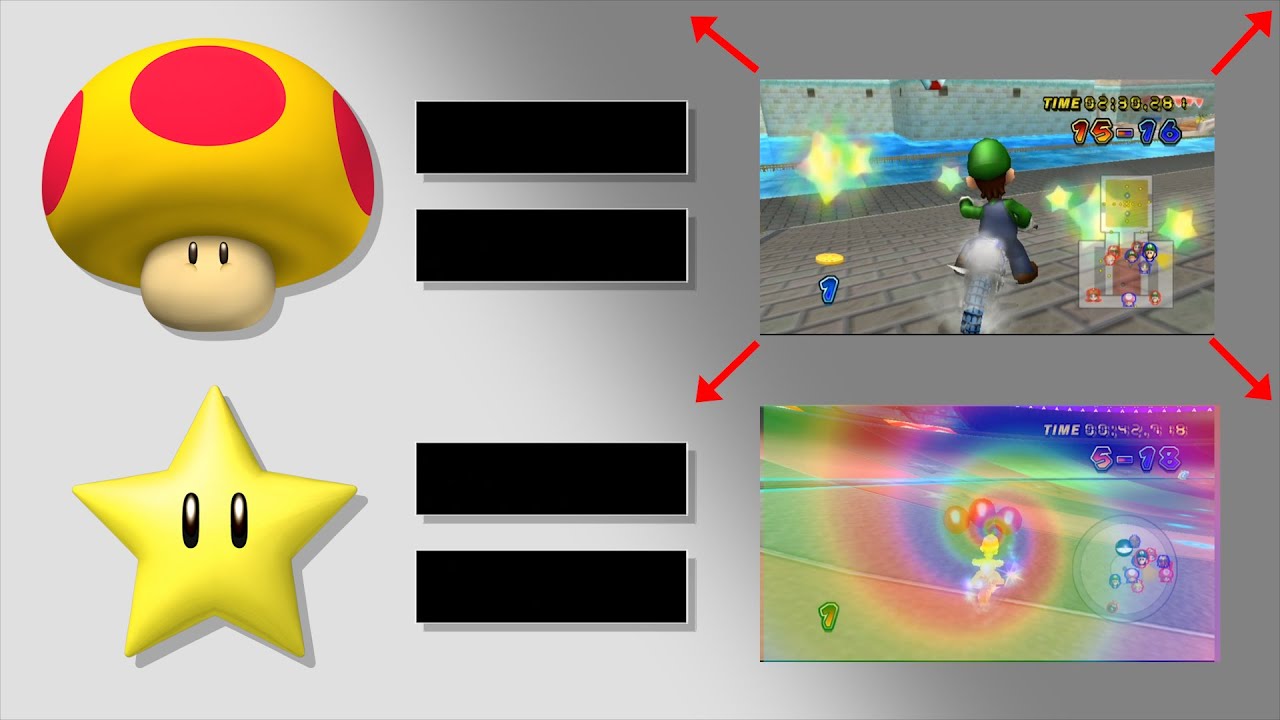 Mario Kart Wii, но предметы влияют на видео BATTLE EDITION