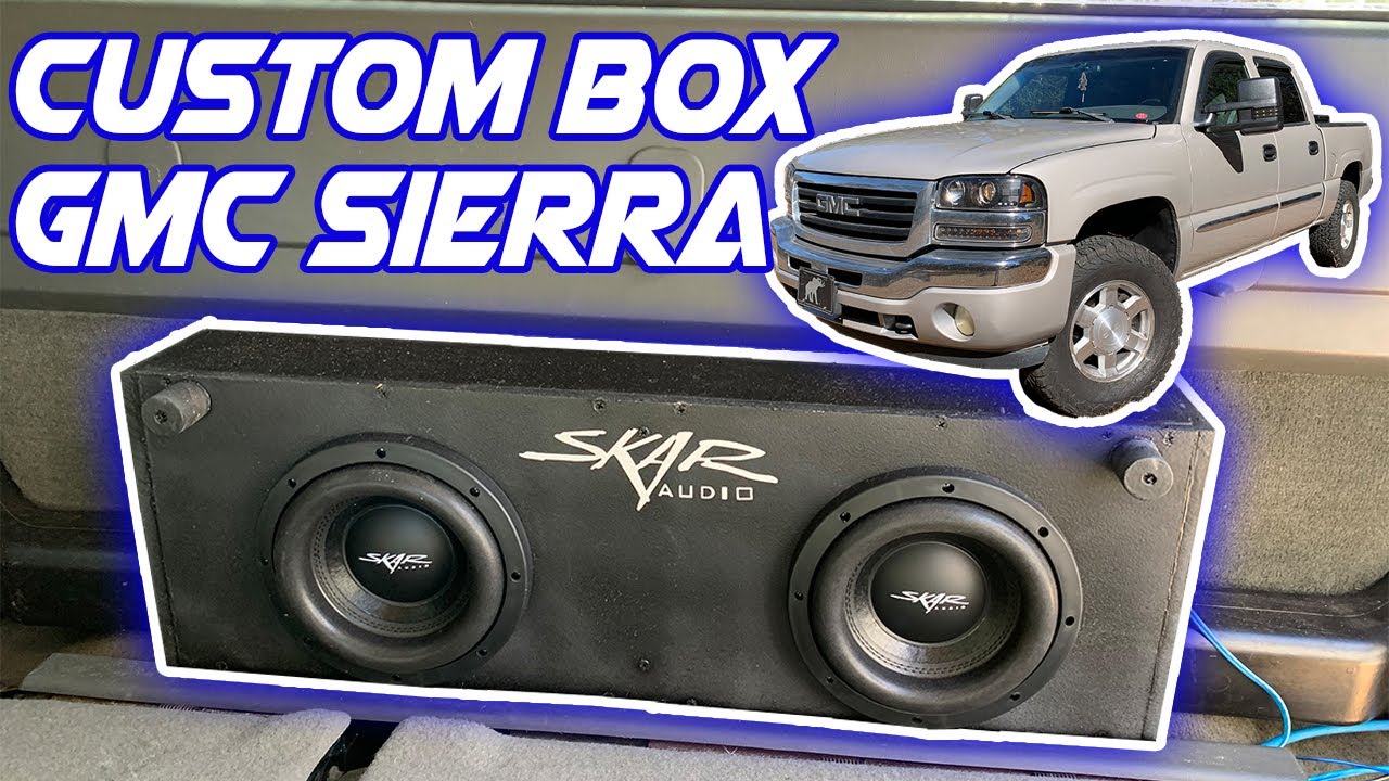 CUSTOM SUB BOX BUILD | 05 GMC Sierra Crew Cab with 2 Skar VD-8 Subs
