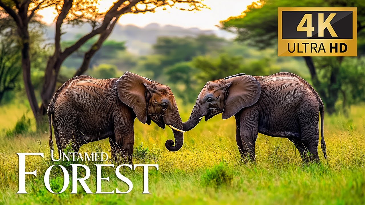 Untamed Forest 4K 🌳 Discovery Relaxation &bull; Wild Creatures with Relaxing Piano Chords for Focus