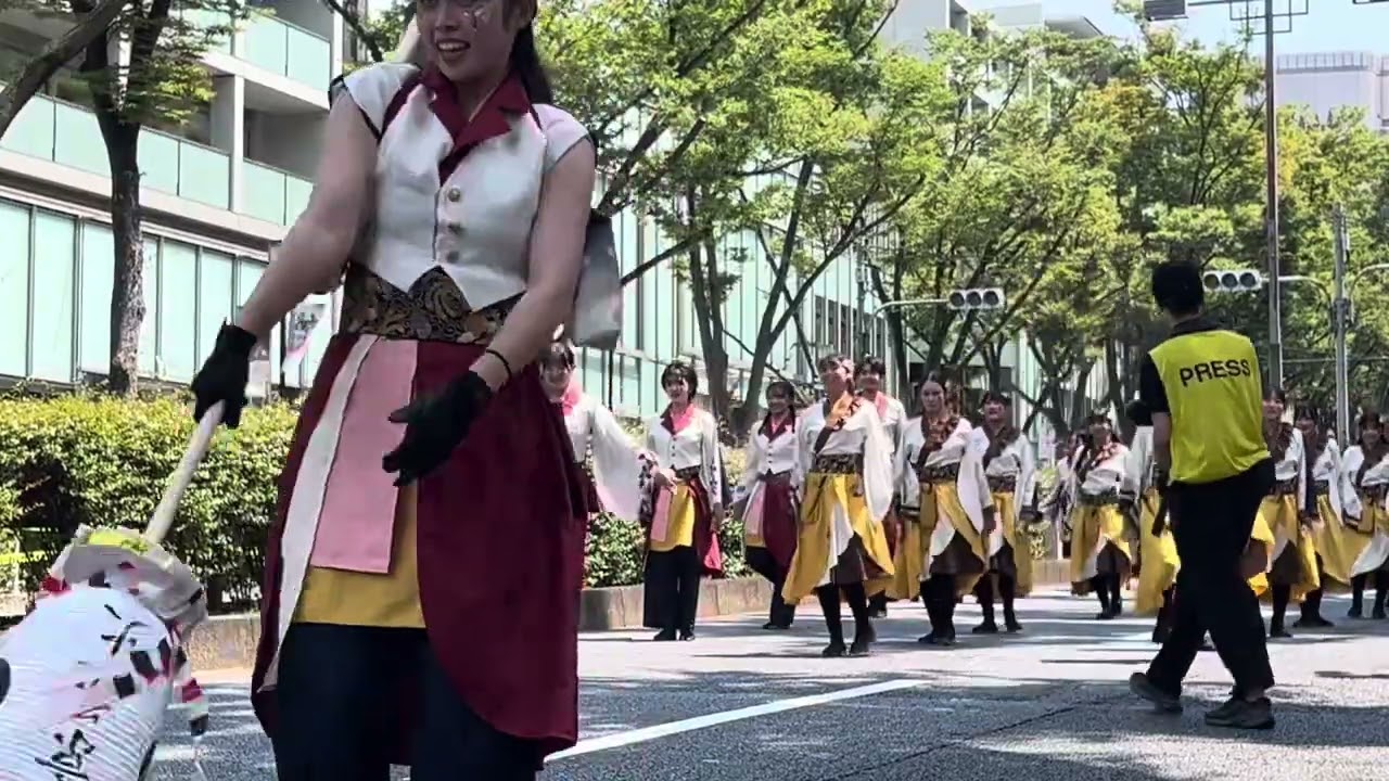 【早稲田大学よさこいチーム東京花火】　表参道パレード　原宿表参道元氣祭　スーパーよさこい２０２５　