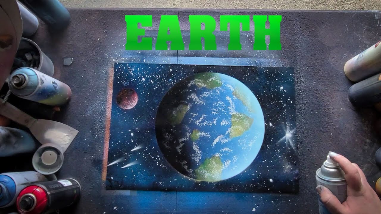 Planet Earth - Spray Paint Art by Dexx