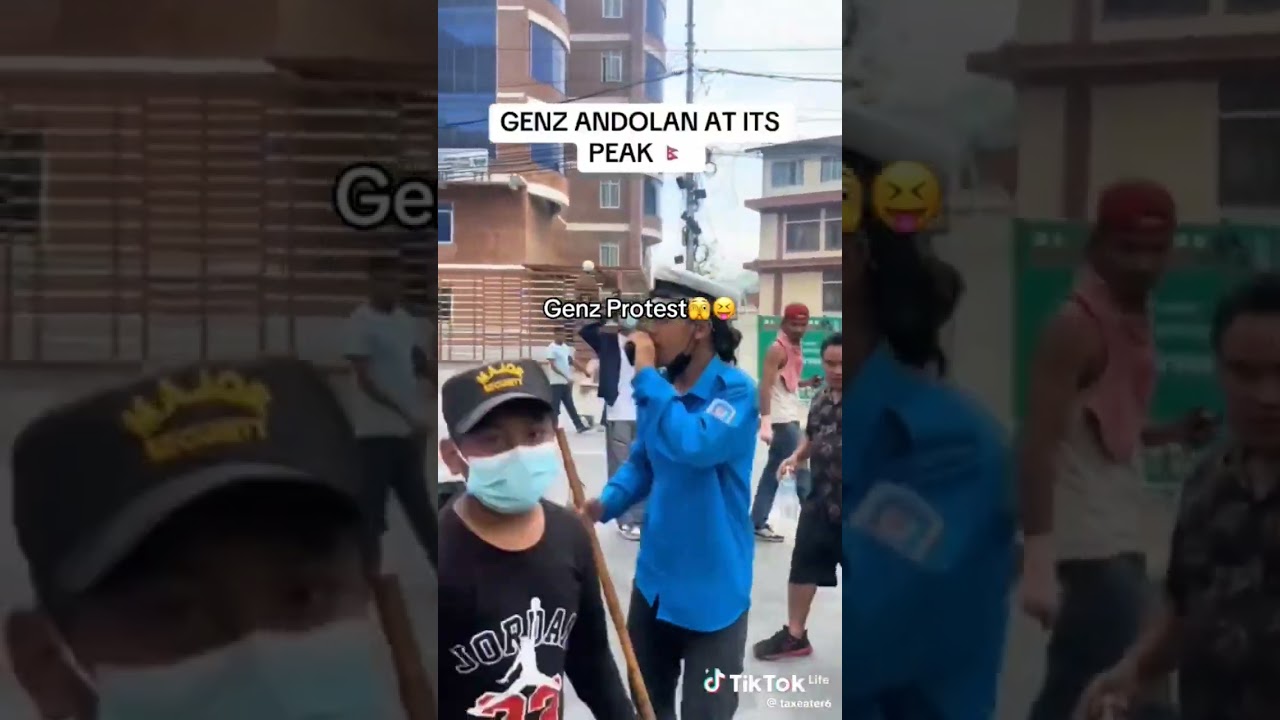 Gen z protest in Nepal andolan funny video #andolan #funny #governmentofnepal #news