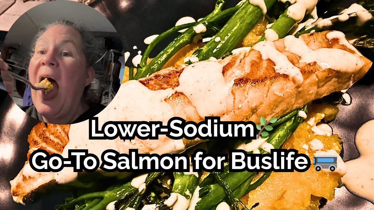 Lower-Sodium 🌿 My Go-To Salmon Dinner for Buslife 🚐 | Soulfood Studio Recipe
