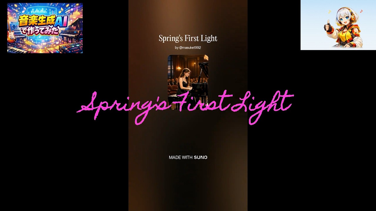 Spring's First Light (Instrumental)【音楽生成AIで作ってみた】＃1969 #ClassicalPiano