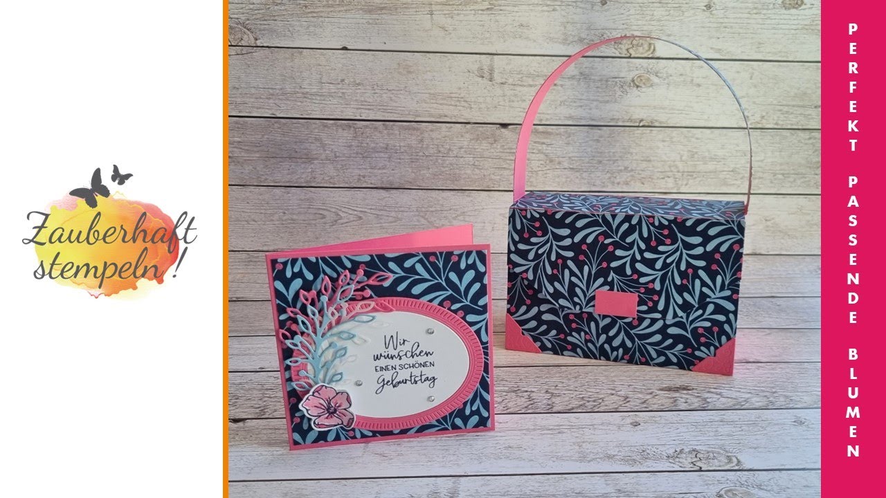 Extravagante Handtasche | PERFEKT PASSENDE BLUMEN | GENIAL GERAHMT | Stampin' Up! | Edel und schnell