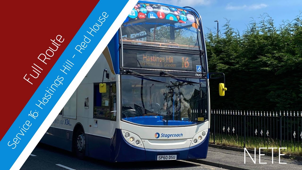 Stagecoach Sunderland E400 19643 On 16 To Red House FULL ROUTE
