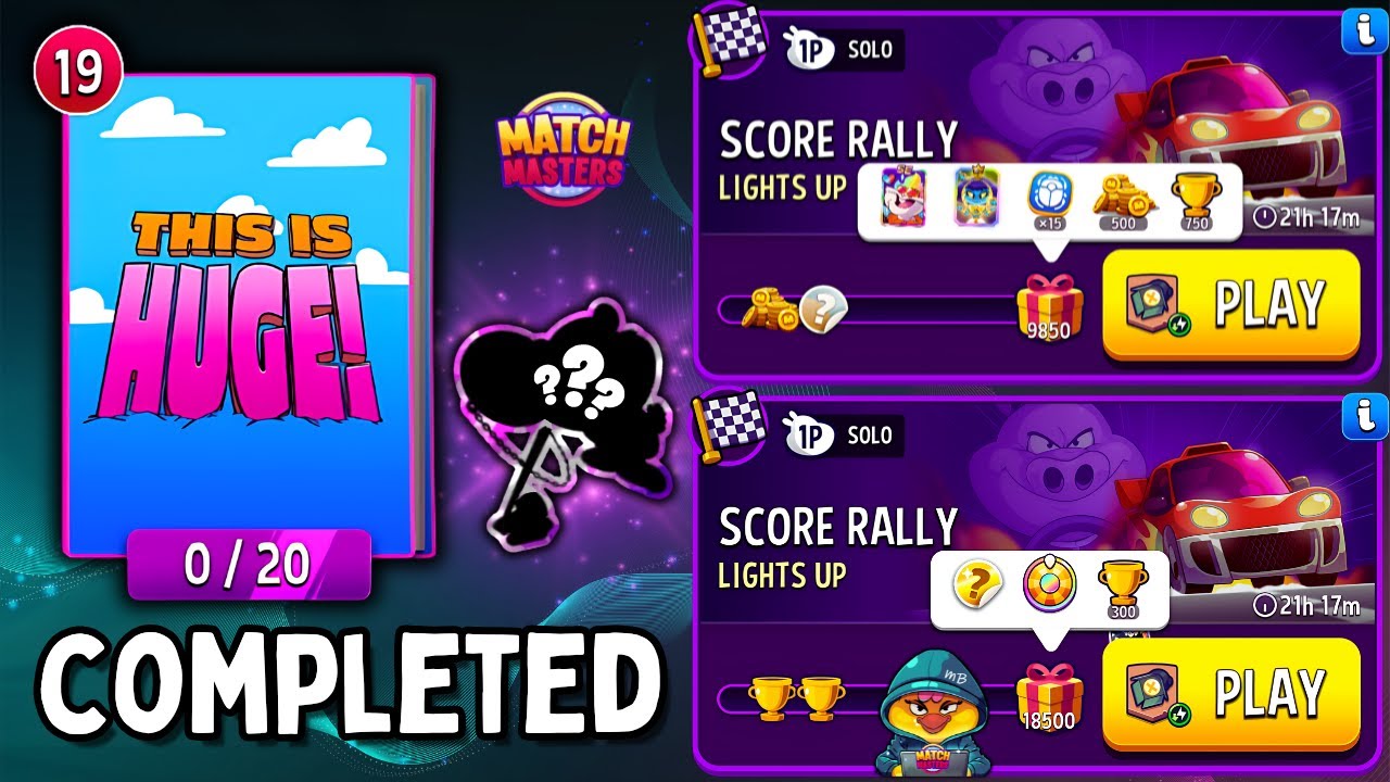 NEW ALBUM: THIS IS HUGE/ 2 Solo/ Lights Up Score Rally 18500p/ Lights Up Score Rally 9850p