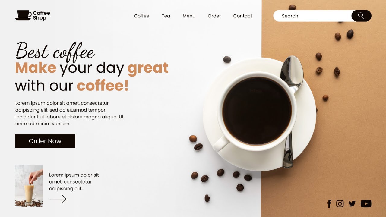 Build a Modern Coffee Website from Scratch | HTML, CSS & JS Tutorial | Responsive & Stylish Design