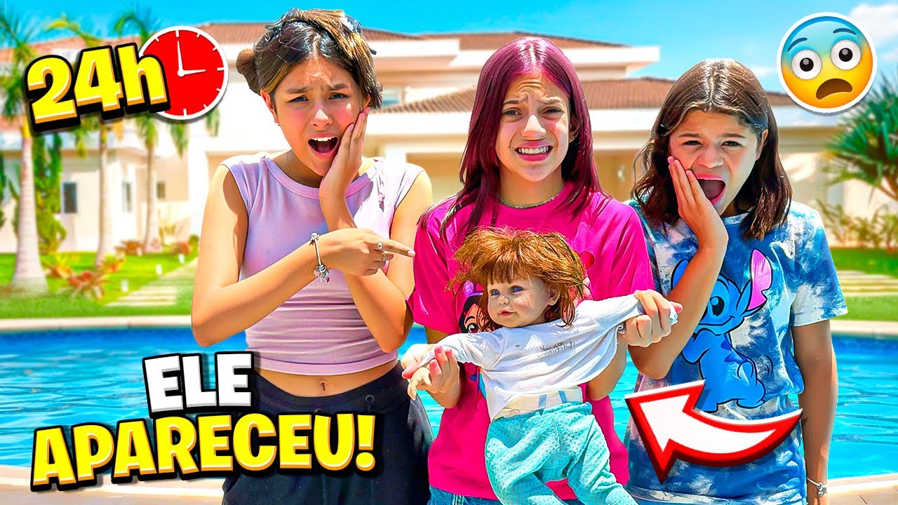 24 HORAS COM A GENTE ANTES DO NATAL APARECEU UM BONECO ESTRANHO NA PISCINA (Jéssica Sousa)