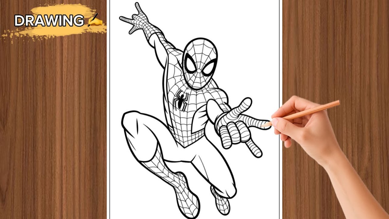 How to draw Spider man 🤔