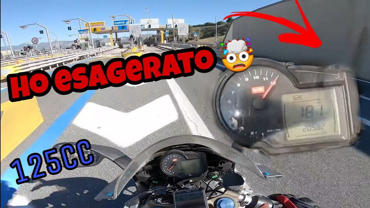 Aprilia RS 125 in AUTOSTRADA! 181km/h | TOPSPEED APRILIA RS 125 2T