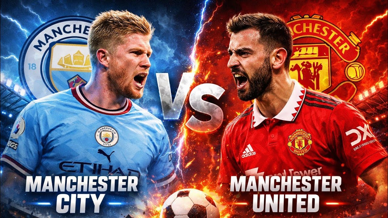 Manchester City. Versus.Manchester United.English, Premier League.