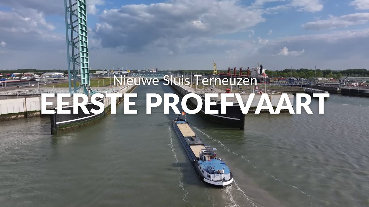 Eerste Proefvaart Nieuwe Sluis Terneuzen