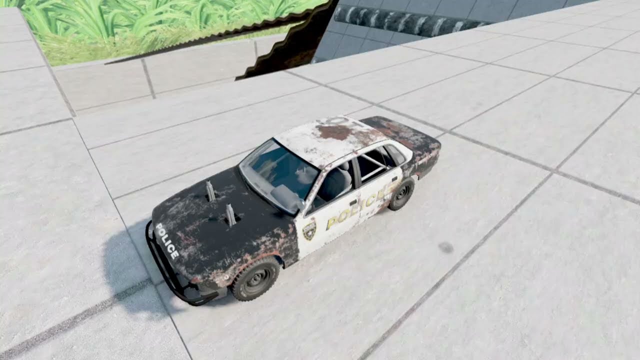 Car vs mobil car beamng drive 100 stairs 