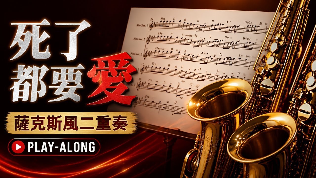 死了都要愛 Love Beyond Death (信樂團 Shin Band) Saxophone Duet Sheet Music Play-along