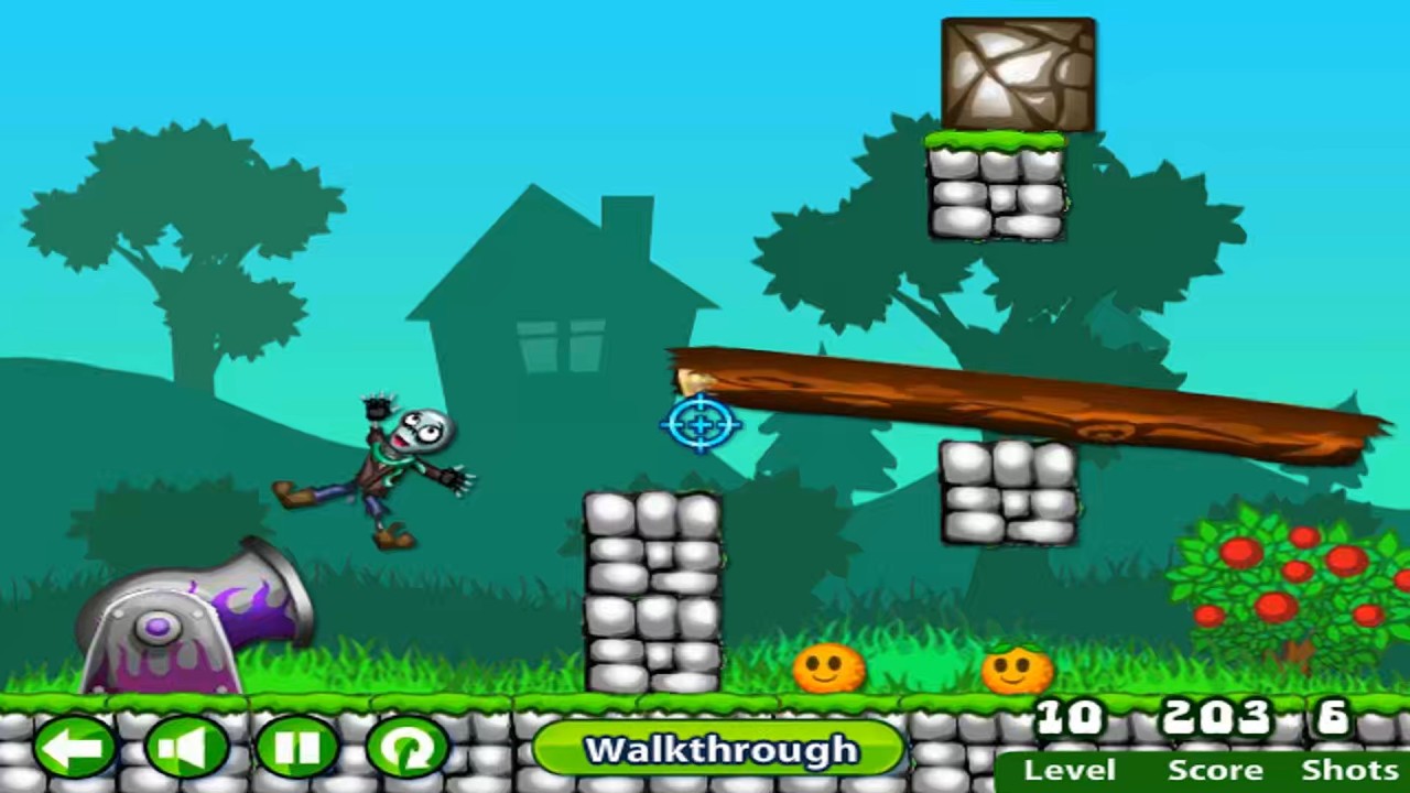ZOMBIE LAUNCHER 1 & INTRO ARTILLERY SMALL ELEMENTS FLASH GAME ARCHIVE ONLINE BROWSER SWF JAVA HTML5