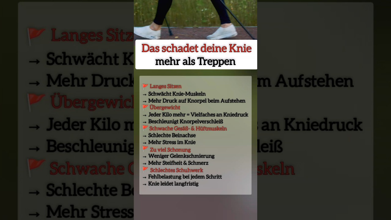 Das schadet deinen Knien mehr als Treppen  #gesundheit #pr&auml;vention #gesundleben #knie #shorts